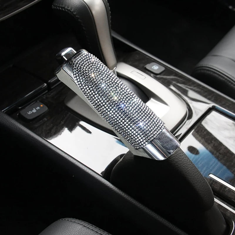 Universal Crystal Car Handbrake Cover - Glamorous Grip for Your Ride
